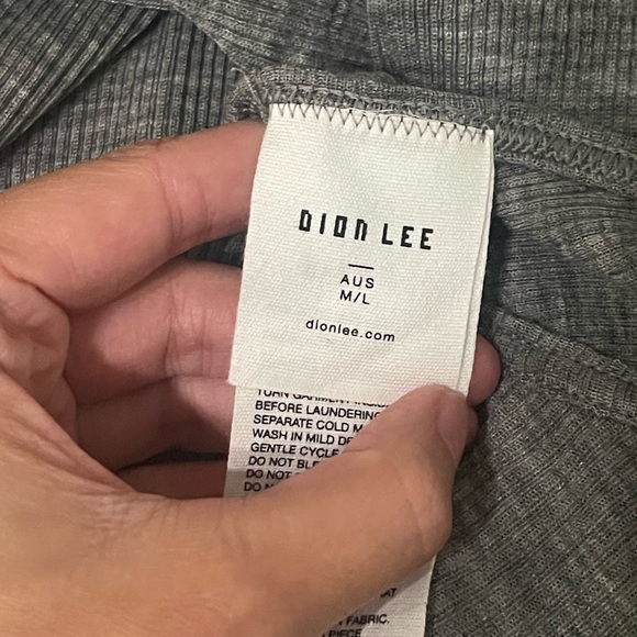 NEW DION LEE SEAMLESS LOOP TANK DRESS Medium Grey Ribbed Knit {$390} Medium - Picture 11 of 12